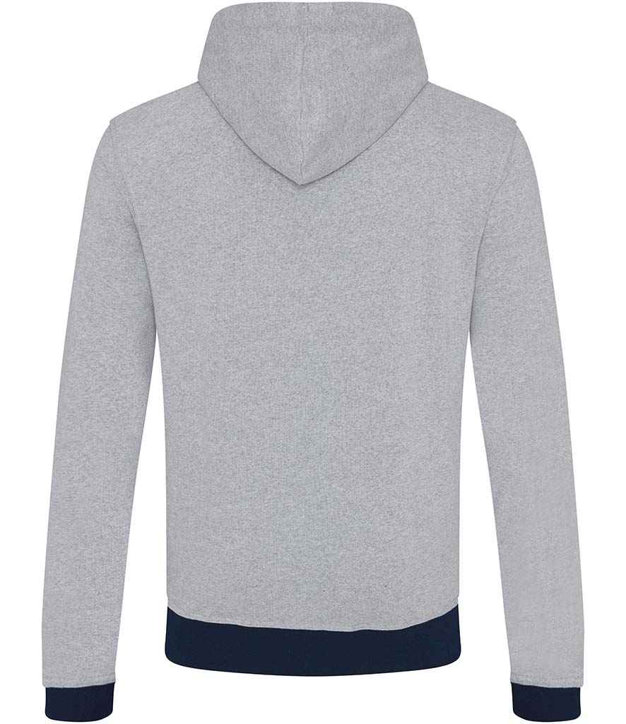 EA051 Heather Grey/Navy Back